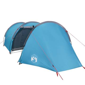 Camping Tent 4-Person Blue Waterproof