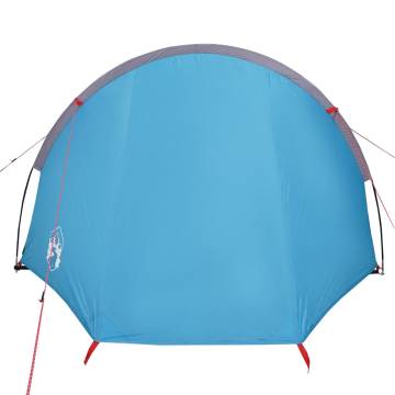 Camping Tent 4-Person Blue Waterproof