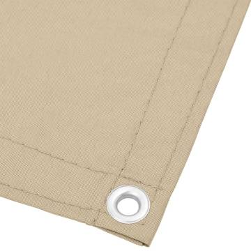 Balcony Screen Beige 120x700 cm 100% Polyester Oxford