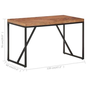 Dining Table 120x60x76 cm Solid Acacia and Mango Wood