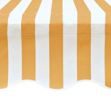 Awning Top Sunshade Canvas Sunflower Yellow & White 4 x 3 m