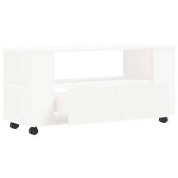 TV Cabinet White 102x34.5x43 cm Engineered Wood