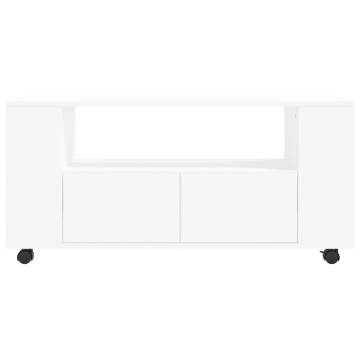 TV Cabinet White 102x34.5x43 cm Engineered Wood