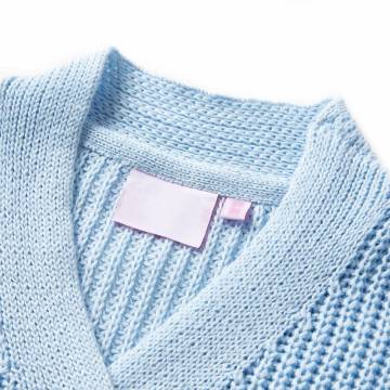 Kids' Cardigan Knitted Blue 128