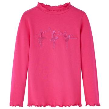 Kids' T-shirt with Long Sleeves Bright Pink 92