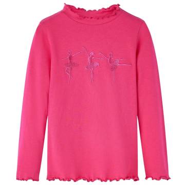 Kids' T-shirt with Long Sleeves Bright Pink 116