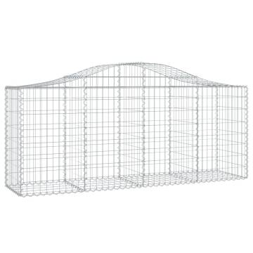 Arched Gabion Baskets 8 pcs 200x50x80/100 cm Galvanised Iron