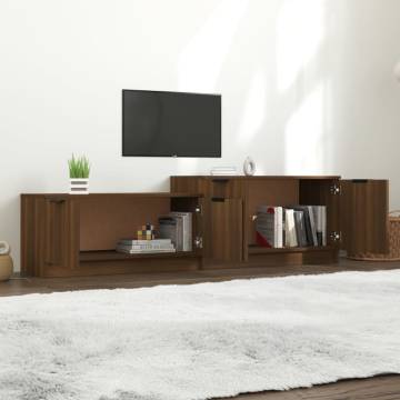 TV Cabinet Brown Oak 158.5x36x45 cm Engineered Wood