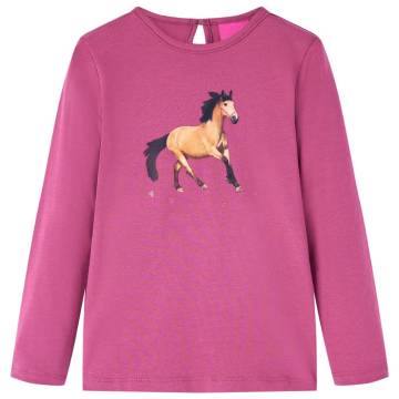 Kids' T-shirt with Long Sleeves Raspberry 104