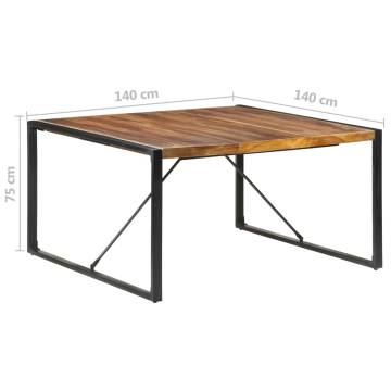 Dining Table 140x140x75 cm Solid Wood with Sheesham Finish