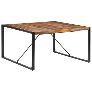 Dining Table 140x140x75 cm Solid Wood with Sheesham Finish