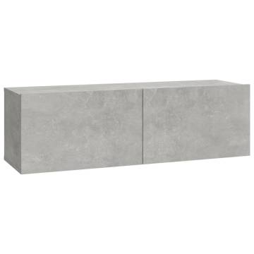 3 Piece TV Cabinet Set Concrete Grey Engineered Wood