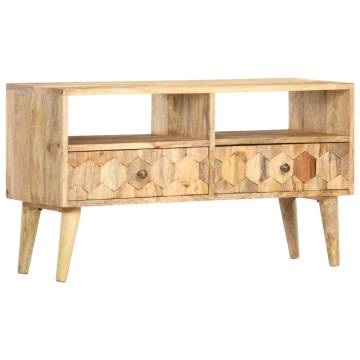 TV Cabinet 90x30x50 cm Solid Mango Wood