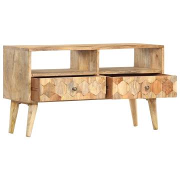 TV Cabinet 90x30x50 cm Solid Mango Wood