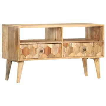 TV Cabinet 90x30x50 cm Solid Mango Wood