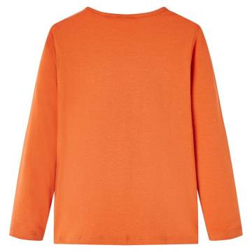 Kids' T-shirt with Long Sleeves Burnt Orange 116