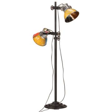 Floor Lamp with 2 Lampshade Multicolour E27