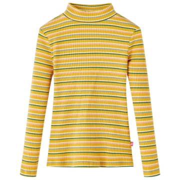 Kids' T-shirt with Long Sleeves Mock Turtleneck Ochre 140