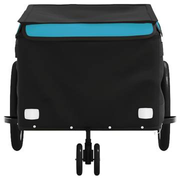 Bike Trailer Black and Blue 30 kg Iron