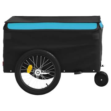 Bike Trailer Black and Blue 30 kg Iron