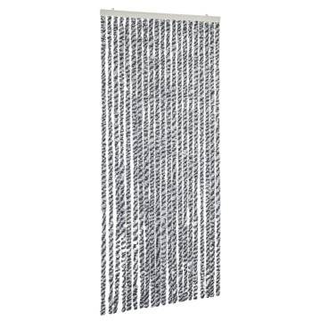 Fly Curtain Grey and Black and White 100x220 cm Chenille