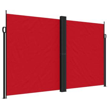 Retractable Side Awning Red 200x600 cm