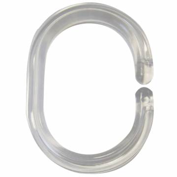 RIDDER Shower Curtain Rings Transparent 49300