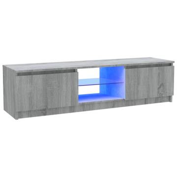 TV Cabinet with LED Lights Grey Sonoma 120x30x35.5 cm