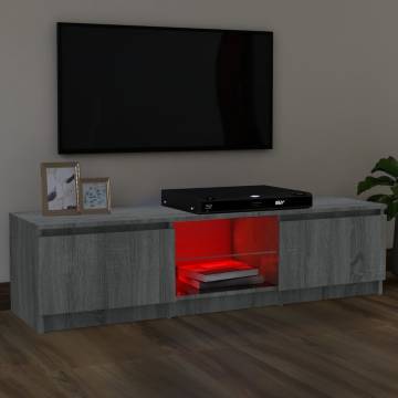 TV Cabinet with LED Lights Grey Sonoma 120x30x35.5 cm