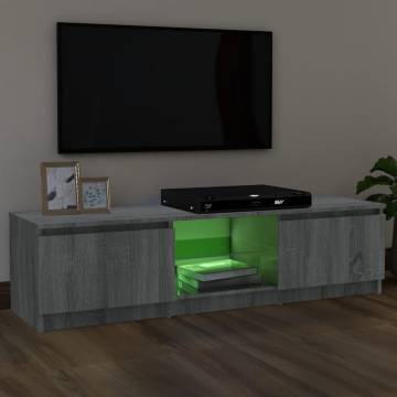 TV Cabinet with LED Lights Grey Sonoma 120x30x35.5 cm