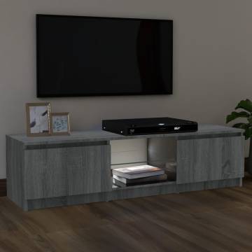 TV Cabinet with LED Lights Grey Sonoma 120x30x35.5 cm