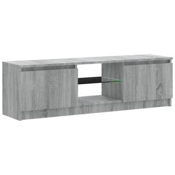 TV Cabinet with LED Lights Grey Sonoma 120x30x35.5 cm