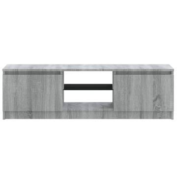 TV Cabinet with LED Lights Grey Sonoma 120x30x35.5 cm