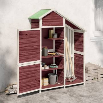 Garden Tool Shed Mocha 120x53.5x170 cm Solid Wood Pine