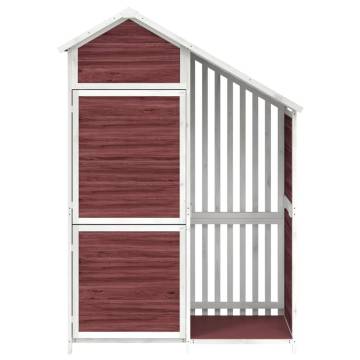 Garden Tool Shed Mocha 120x53.5x170 cm Solid Wood Pine