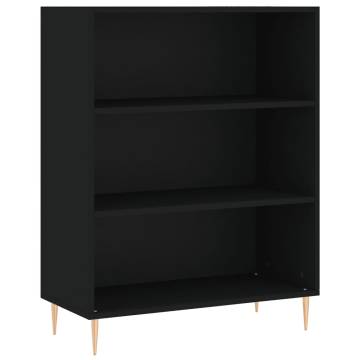 Highboard Black 69.5x34x180 cm Engineered Wood