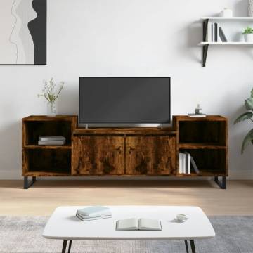 TV Cabinet Smoked Oak 160x35x55 cm Engineered Wood