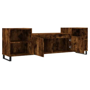 TV Cabinet Smoked Oak 160x35x55 cm Engineered Wood