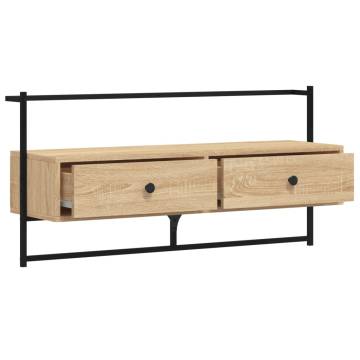 TV Cabinet Wall-mounted Sonoma Oak 100.5x30x51 cm Engineered Wood