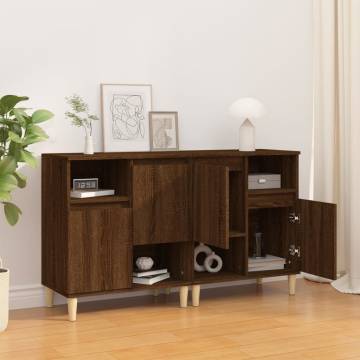 Sideboards 2 pcs Brown Oak 60x35x70 cm Engineered Wood