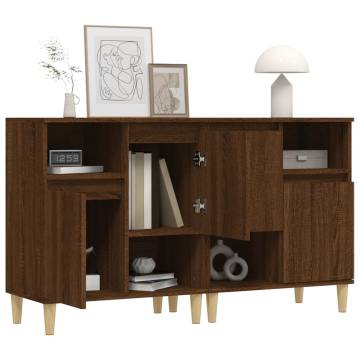 Sideboards 2 pcs Brown Oak 60x35x70 cm Engineered Wood