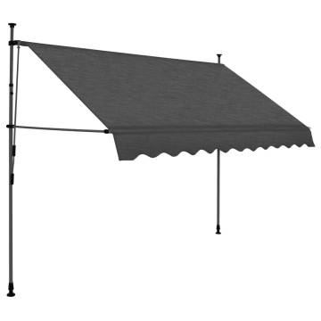 Manual Retractable Awning with LED 250 cm Anthracite