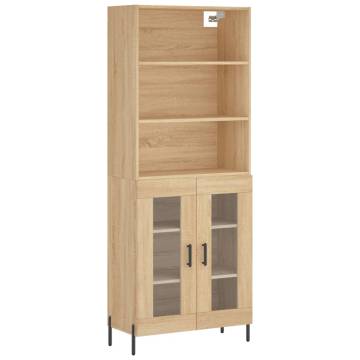 Highboard Sonoma Oak 69.5x34x180 cm Engineered Wood