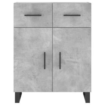 Highboard Concrete Grey 69.5x34x180 cm Engineered Wood