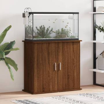 Aquarium Stand Brown Oak 81x36x73 cm Engineered Wood