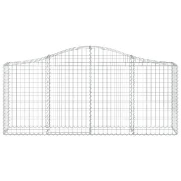 Arched Gabion Baskets 4 pcs 200x30x80/100 cm Galvanised Iron