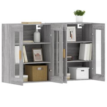 Wall Mounted Cabinets 2 pcs Grey Sonoma Engineered Wood