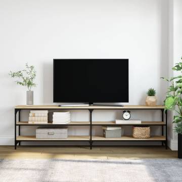 TV Cabinet Sonoma Oak 180x30x50 cm Engineered Wood and Metal