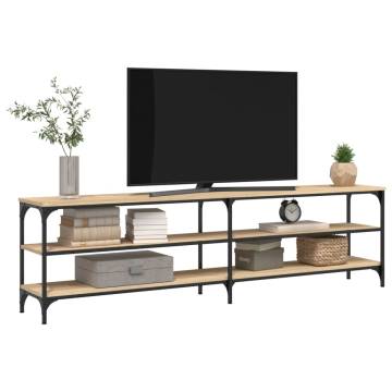 TV Cabinet Sonoma Oak 180x30x50 cm Engineered Wood and Metal