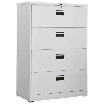 Filing Cabinet Light Grey 90x46x134 cm Steel